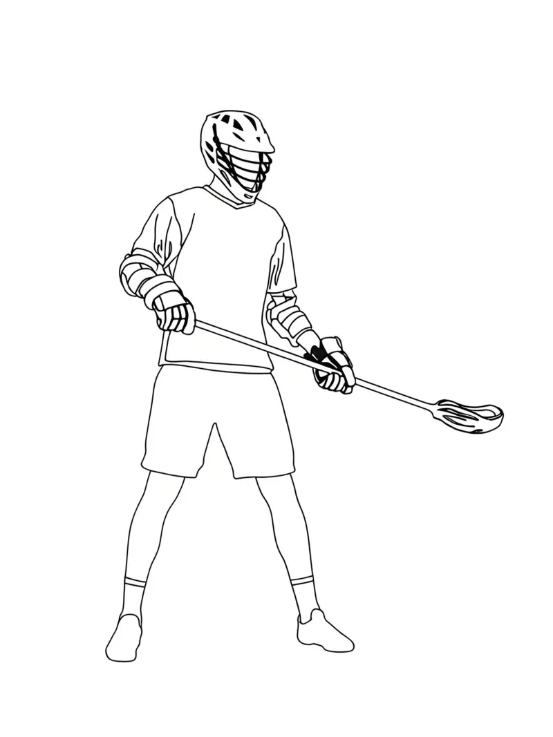 Lacrosse - Minimalist Line Art hahnemühle by Viv Line Art