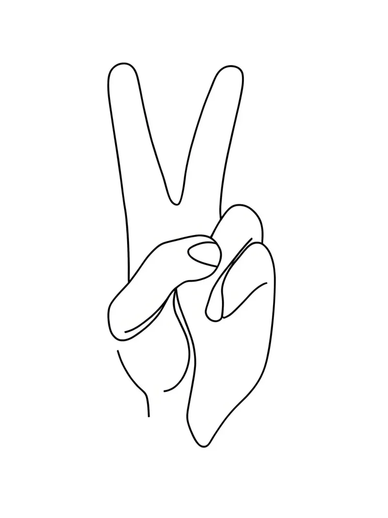 Vittoria - Line art minimalista pellicola backlit da Viv Line Art