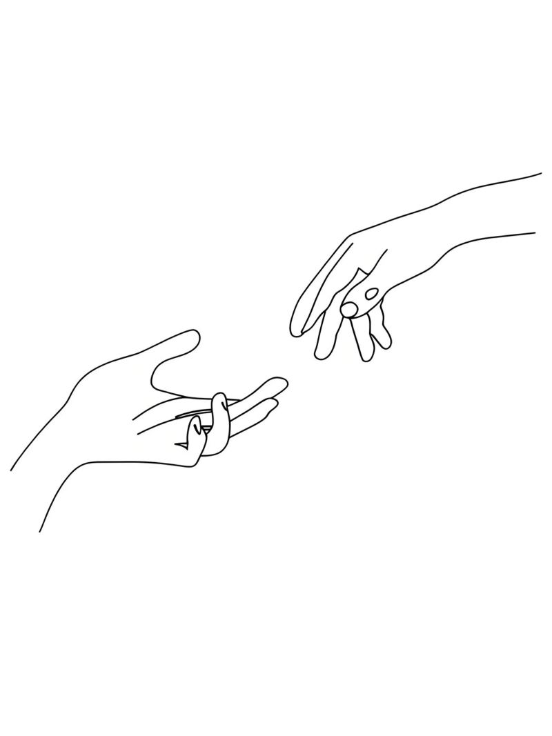 Unity - Line art minimalista plexiglass da Viv Line Art