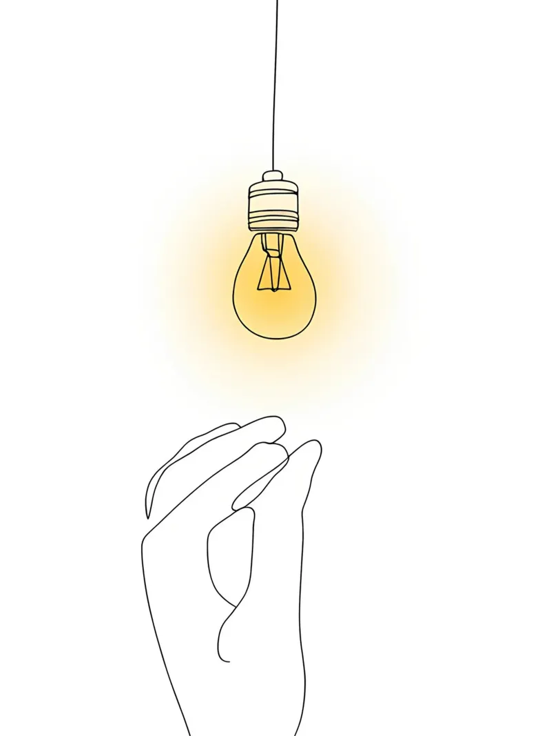 Light Up - Line art minimalista plexiglass da Viv Line Art