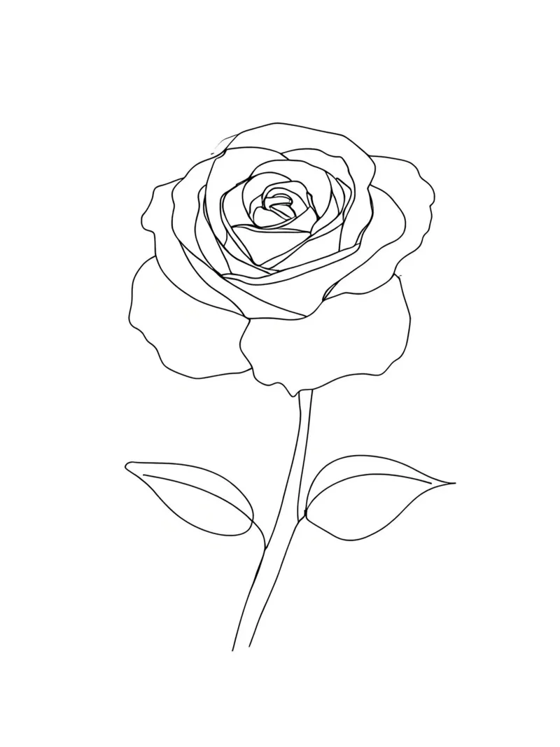 Fiore - Line art minimalista pellicola backlit da Viv Line Art