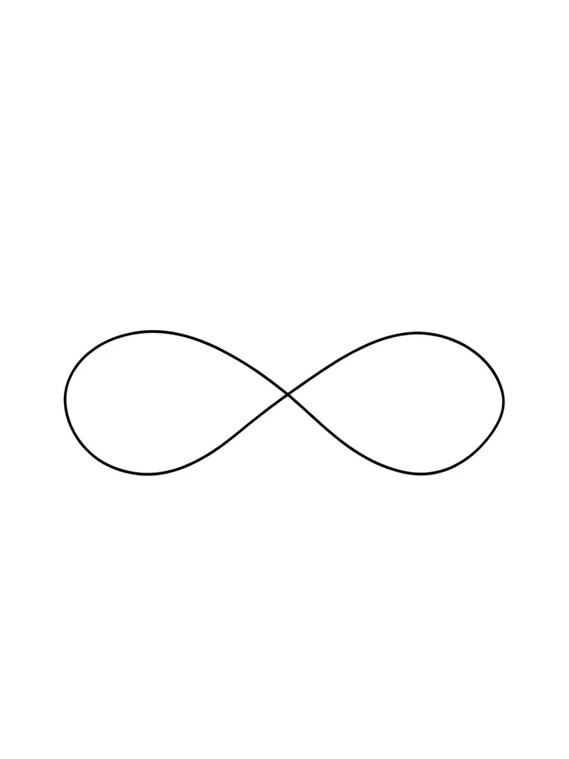 Infinito - Line art minimalista plexiglass da Viv Line Art