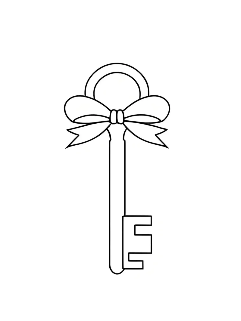 Key In Bow - Line art minimalista carta hahnemühle da Viv Line Art