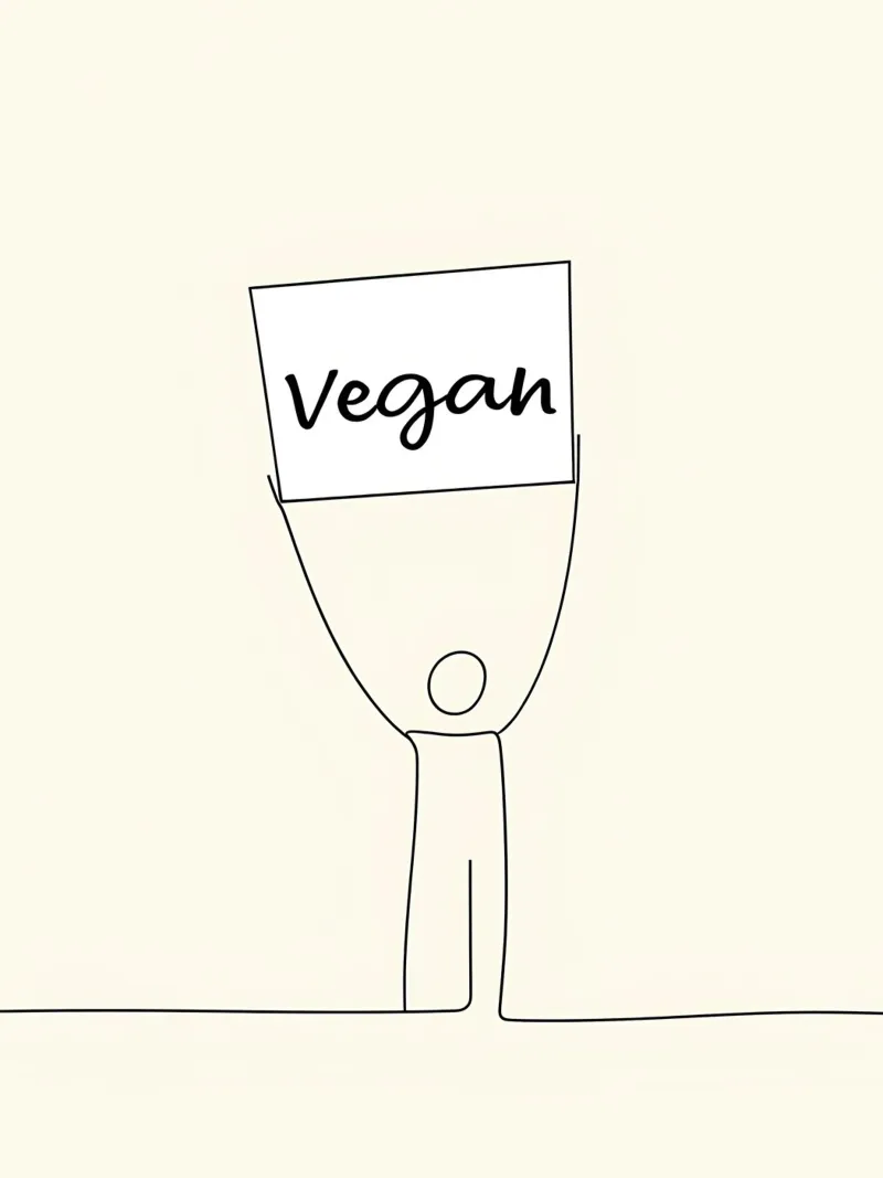 Movimento vegano - Line art minimalista poster da Viv Line Art