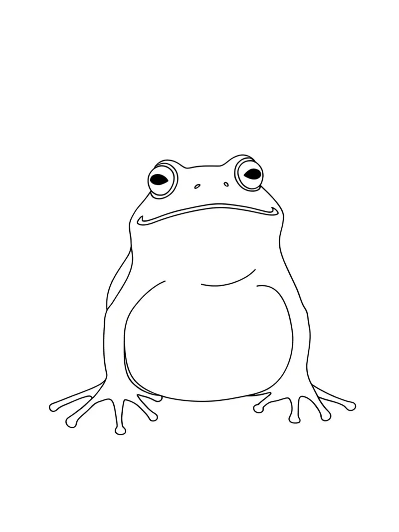 Funny Frog - Minimalist Line Art poster by Viv Line Art