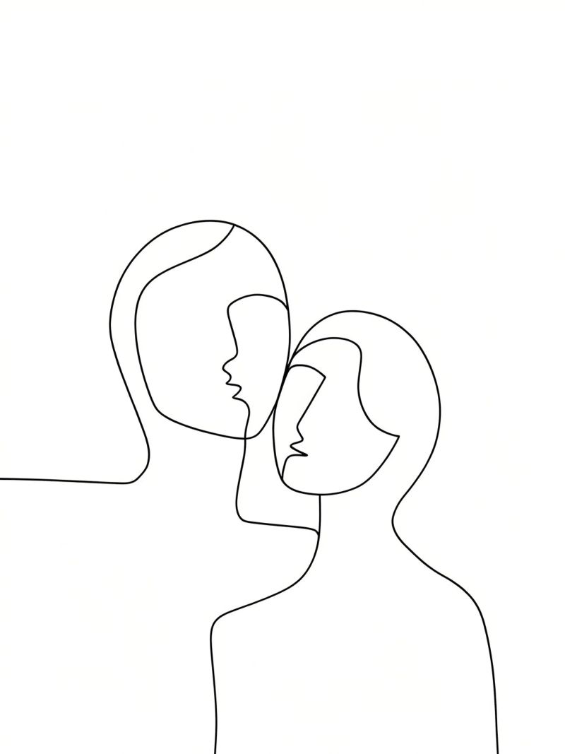 Couple - Minimalist Line Art poster by Viv Line Art