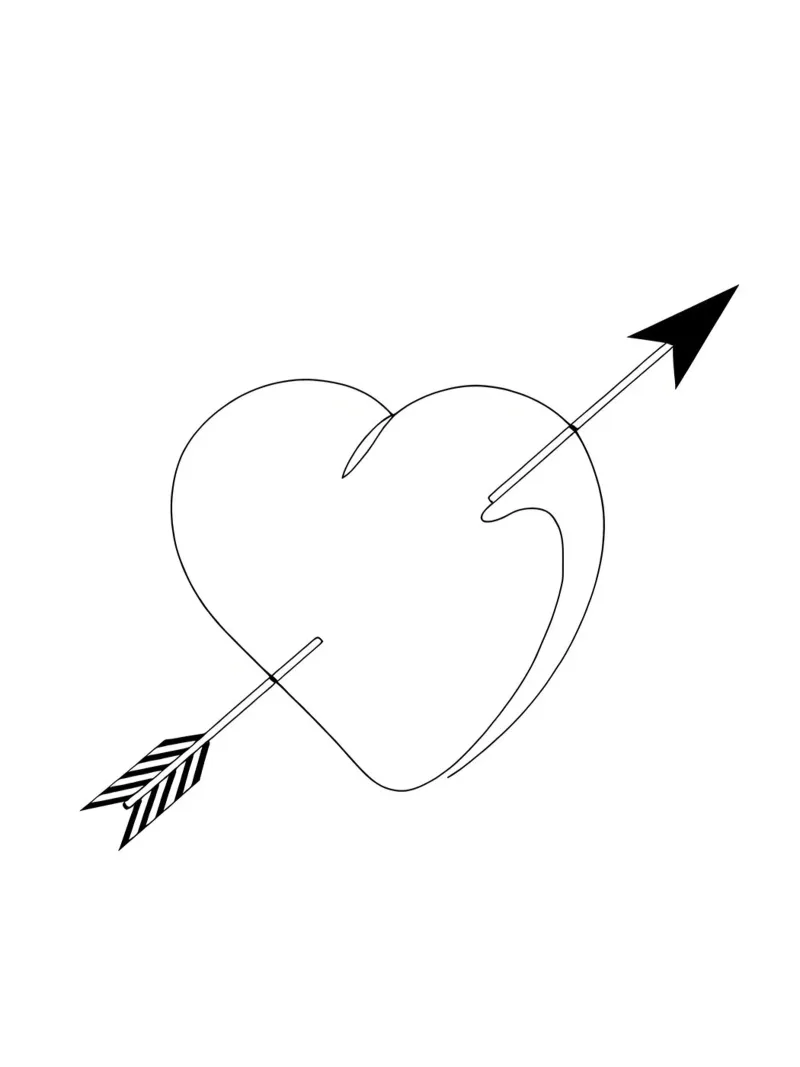Valentines Day - Line art minimalista pellicola backlit da Viv Line Art