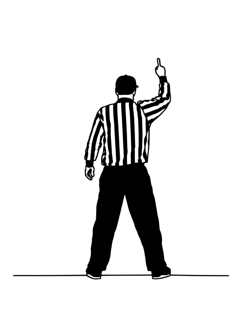 Arbitro - Line art minimalista pellicola backlit da Viv Line Art