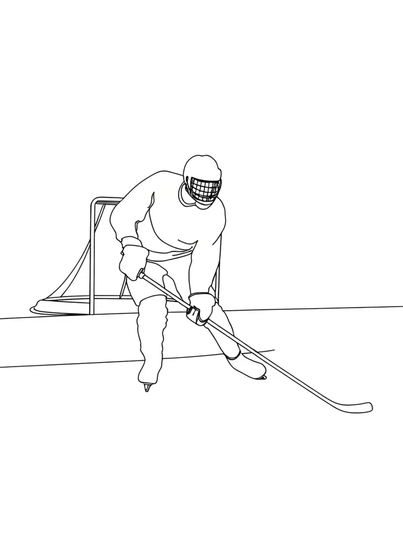Sport dell'hockey - Line art minimalista pellicola backlit da Viv Line Art