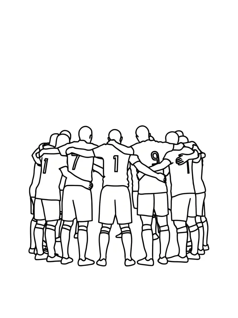 Pianificazione del team - Line art minimalista poster da Viv Line Art