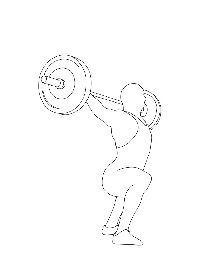 Weightlifting - Minimalist Line Art canvas by Viv Line Art