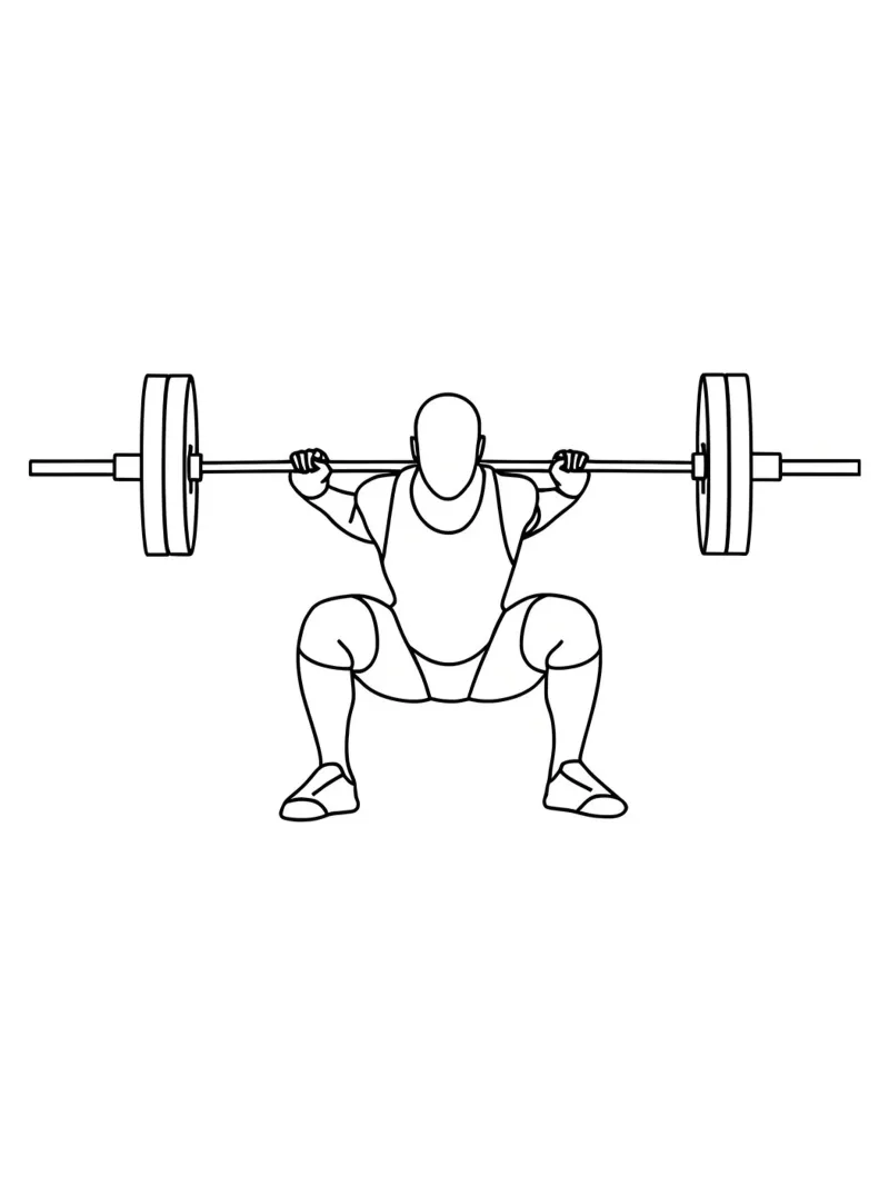 Weightlifting - Minimalist Line Art canvas by Viv Line Art