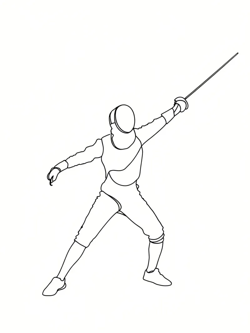 L'atleta che vince - Line art minimalista pellicola backlit da Viv Line Art