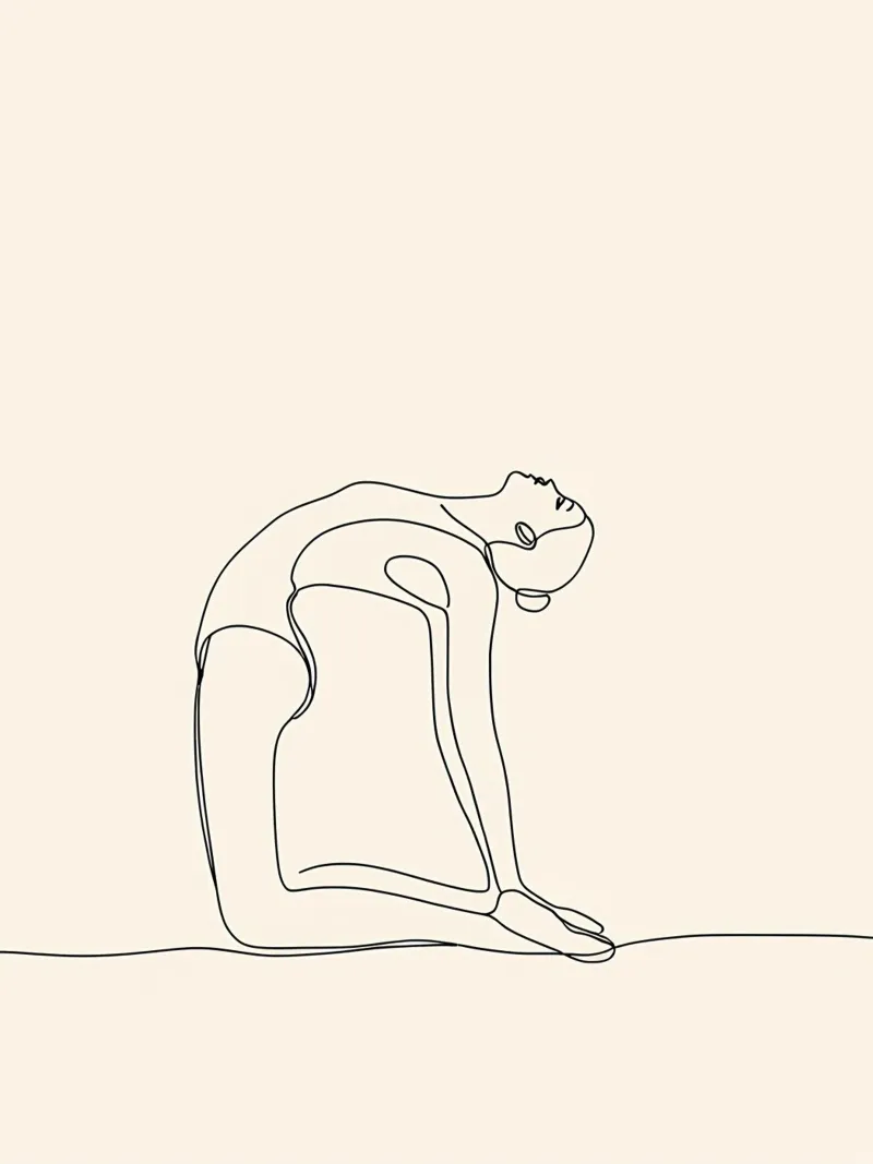 Donna yoga - Line art minimalista plexiglass da Viv Line Art