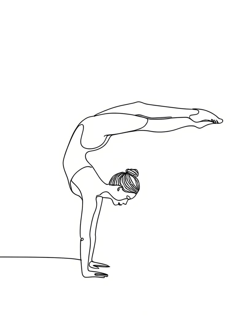 Yoga Woman - Minimalist Line Art poster by Viv Line Art
