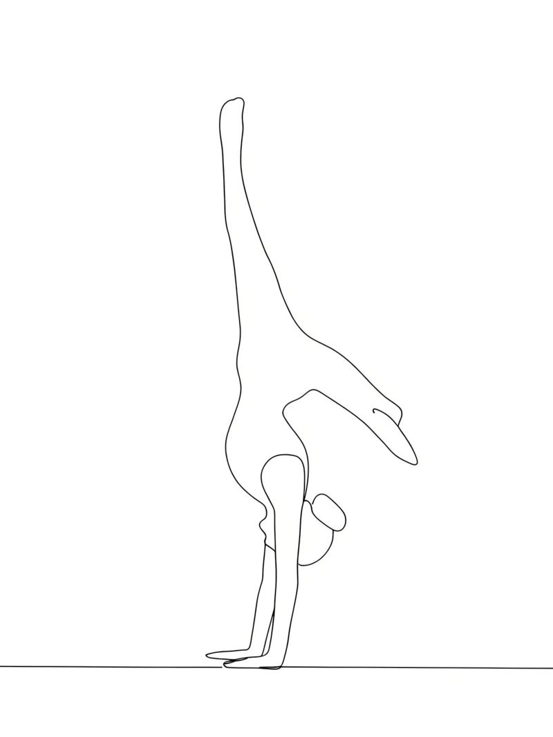 Yoga Woman - Minimalist Line Art poster by Viv Line Art