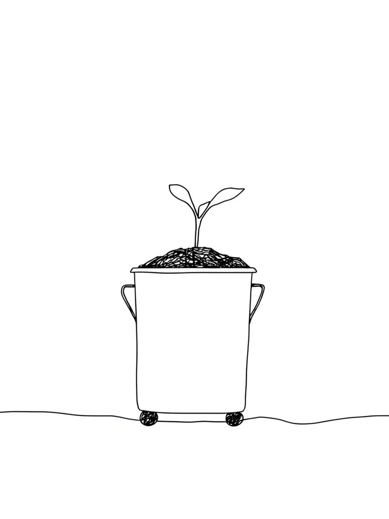 Save Earth - Line Art minimalista per la sensibilizzazione ambientale tela con Cornice a cassetta da Viv Line Art