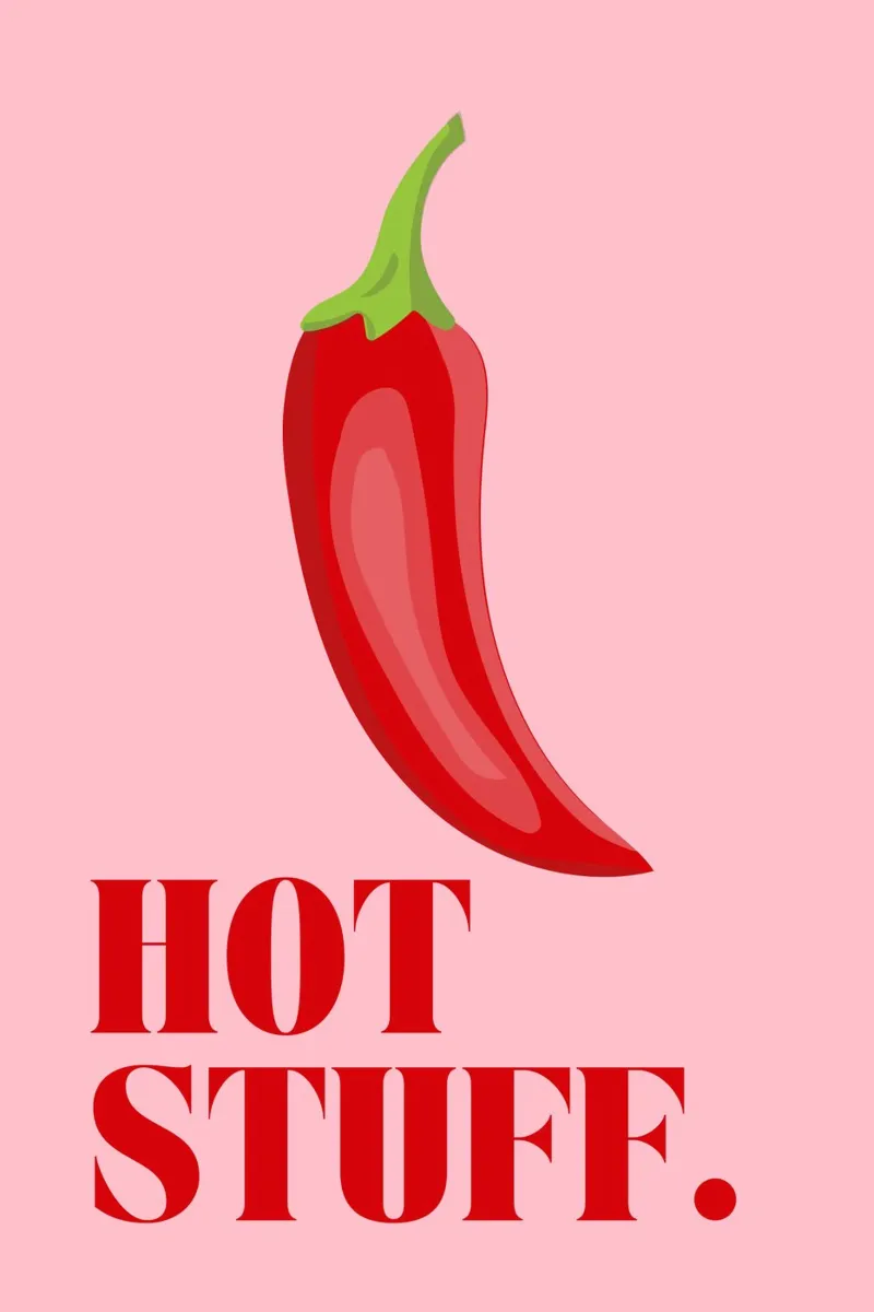 Hot Stuff poster con telaio in legno da thewalllab