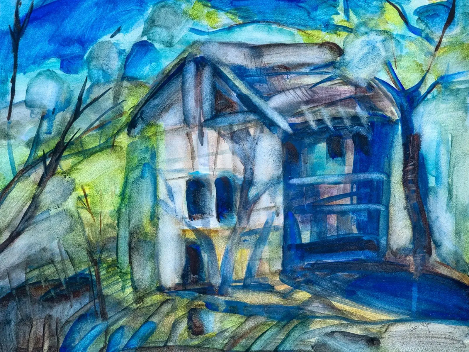 Timeless Solitude of a Blue House poster da Stoian Hitrov