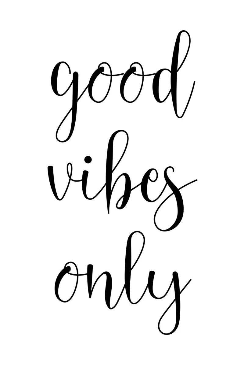 Alleen goede vibraties canvas van Shark Printables