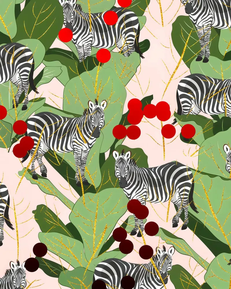 Zebra Harem Foresta Natura Jungla pellicola backlit da 83oranges