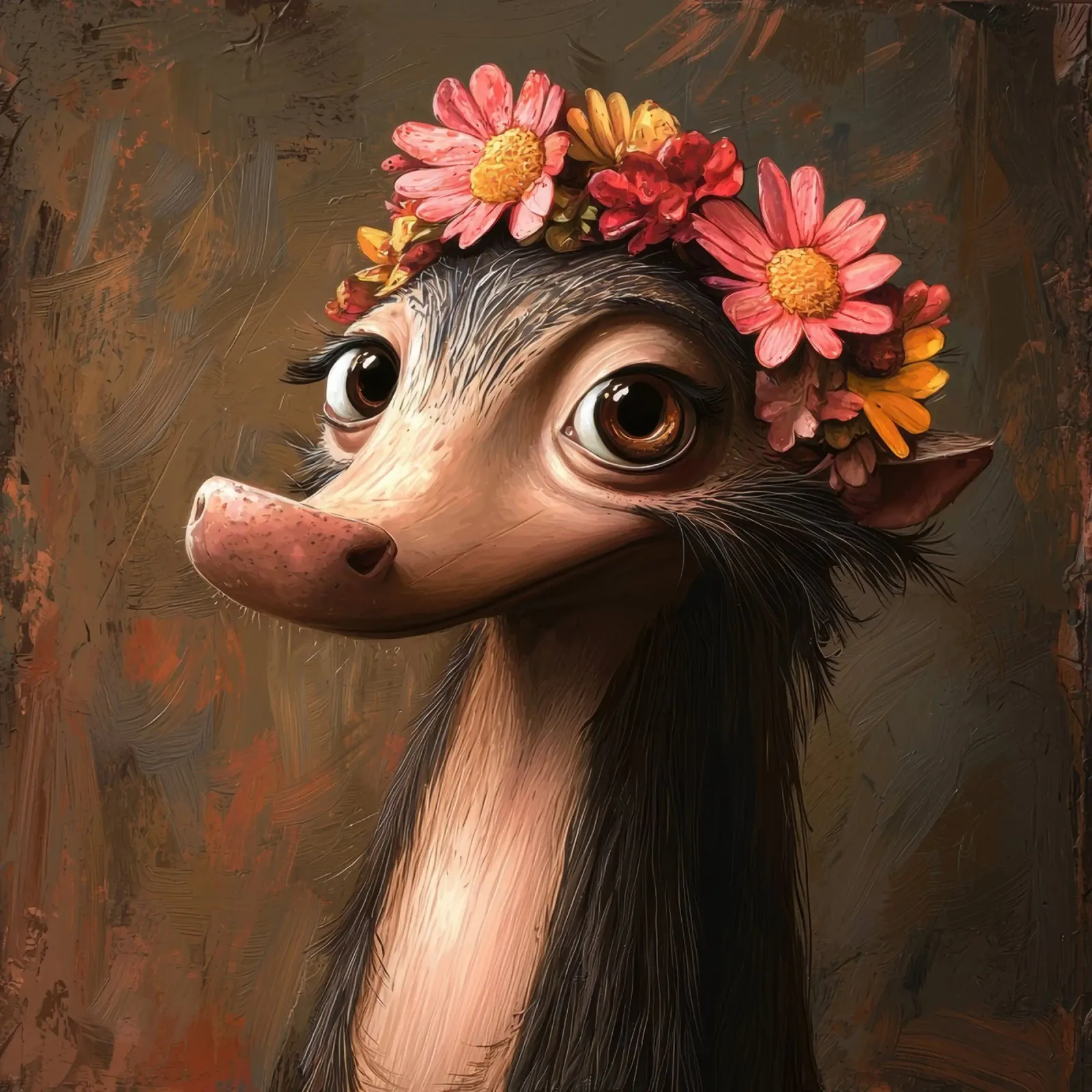 Formichiere giocoso e sciocco dei cartoni animati poster da Funny Animals