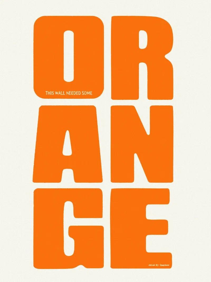 Orange tela con Cornice a cassetta da Jonas Loose