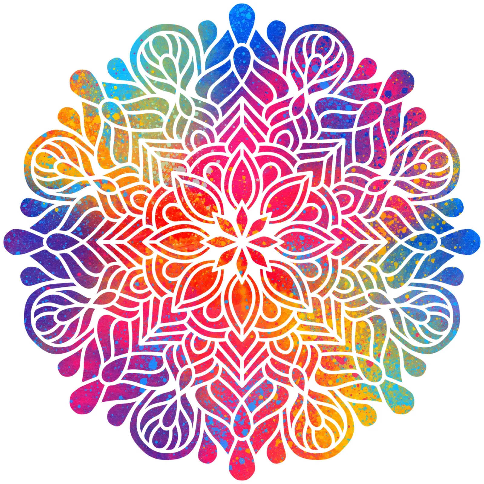 Mandala arcobaleno pellicola backlit da Spiritual Touch