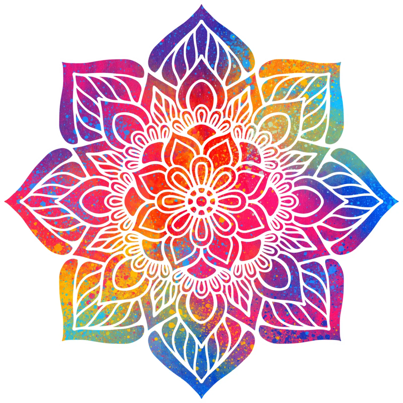 Mandala arcobaleno pellicola backlit da Spiritual Touch