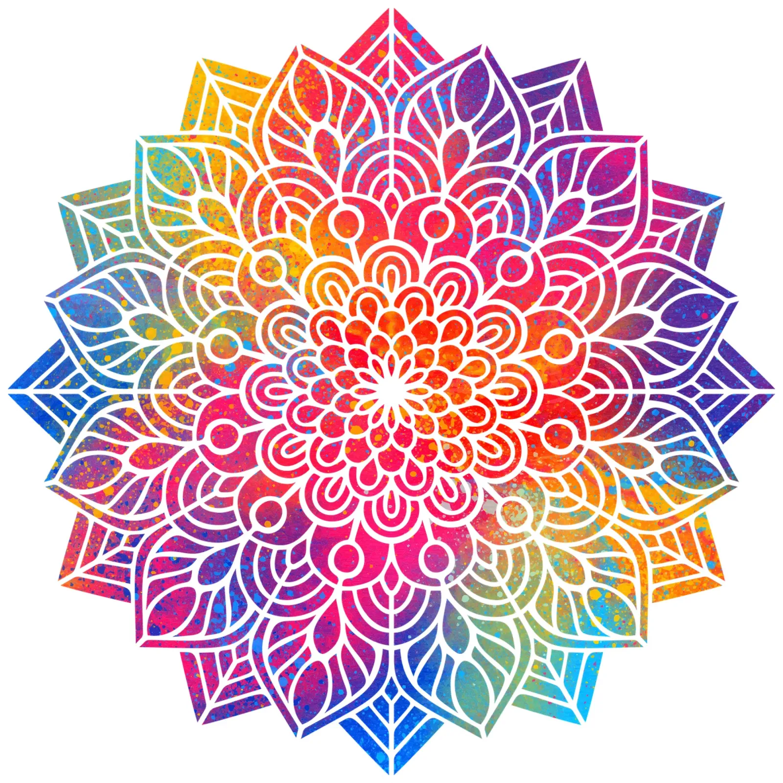 Mandala arcobaleno pellicola backlit da Spiritual Touch