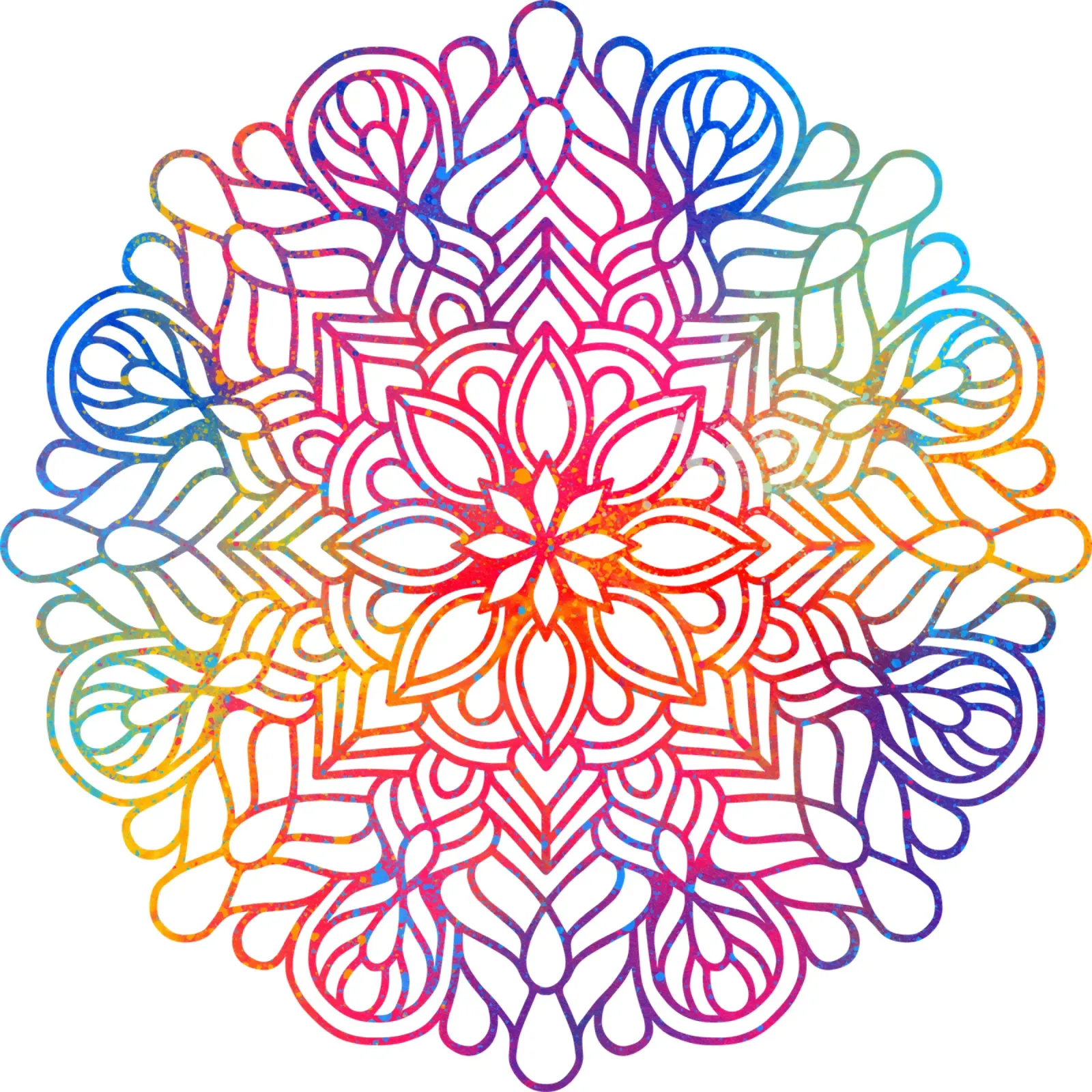 Mandala arcobaleno pellicola backlit da Spiritual Touch