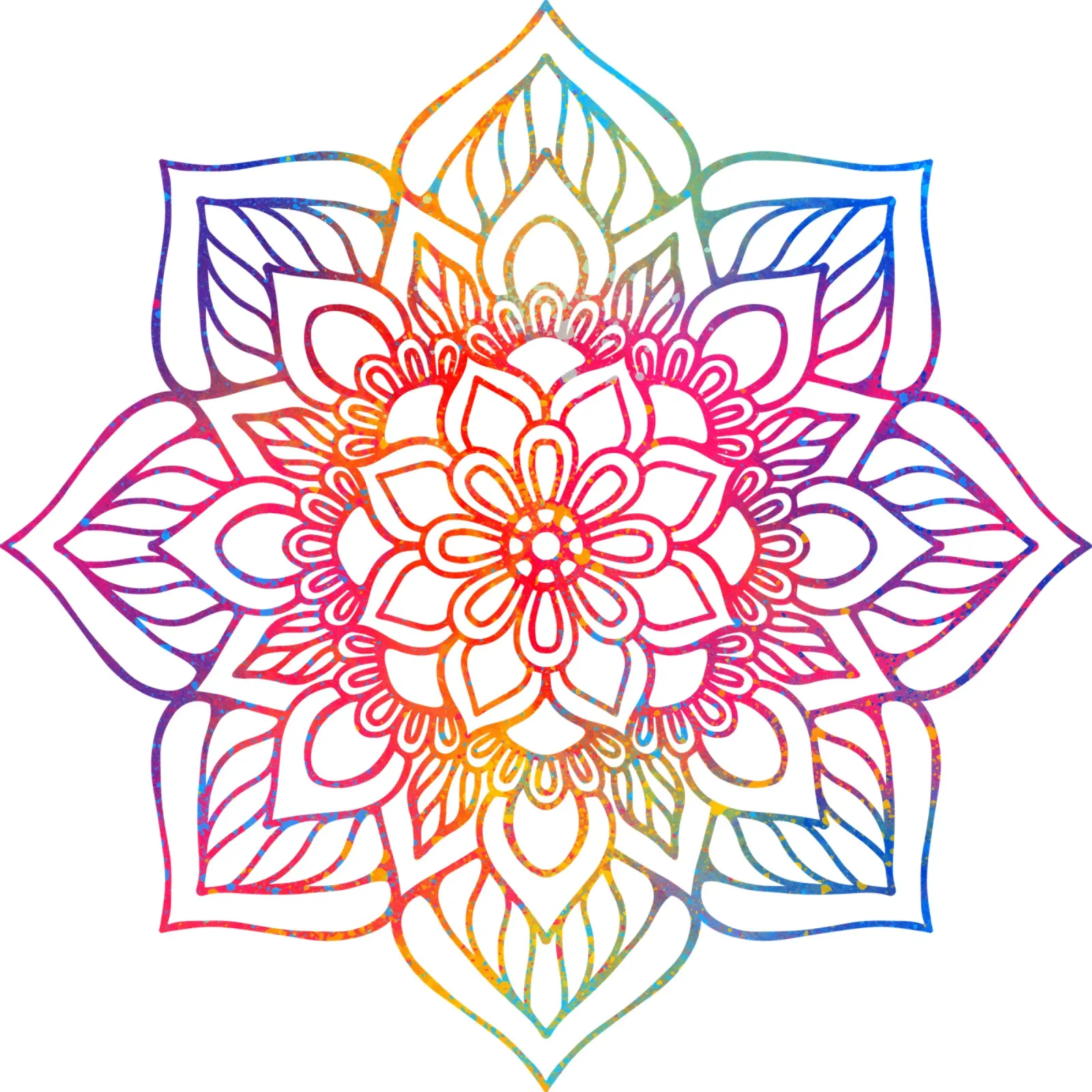 Mandala arcobaleno pellicola backlit da Spiritual Touch