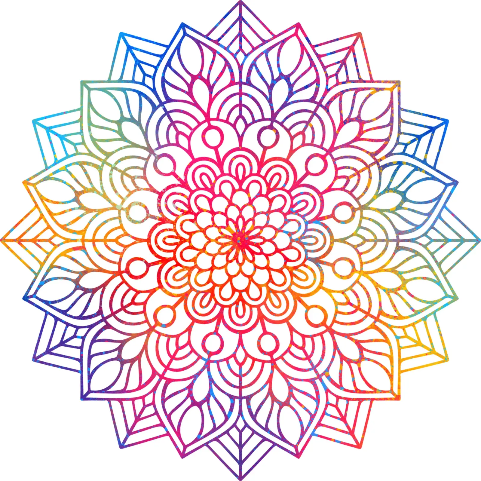 Mandala arcobaleno pellicola backlit da Spiritual Touch