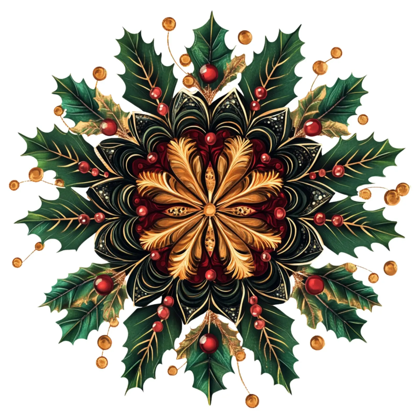 Christmas Mandala poster by Spiritual Touch