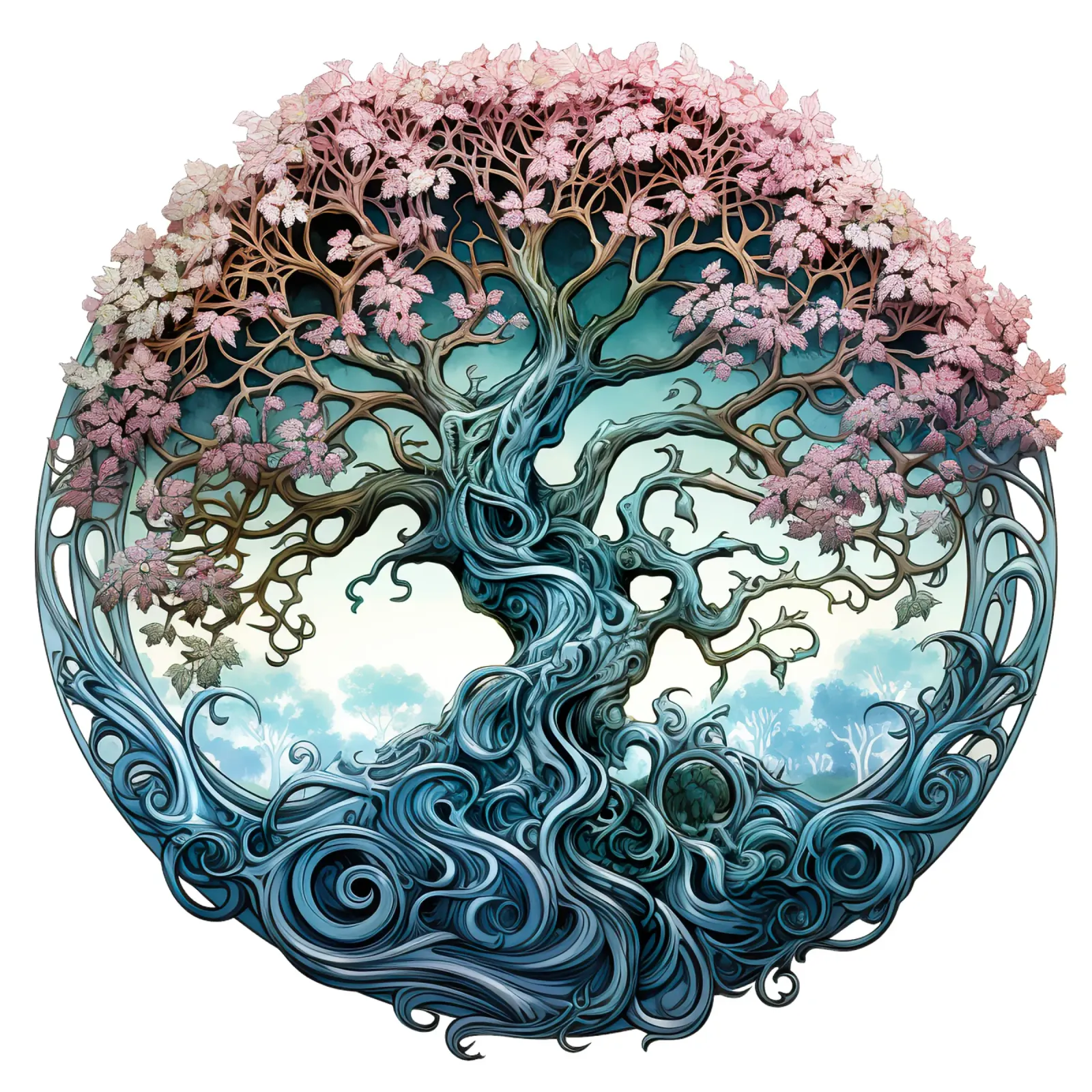 Albero della vita colorato carta hahnemühle da Spiritual Touch