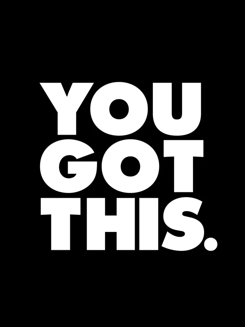 Design tipografico motivazionale You Got This in nero carta hahnemühle da THE MOTIVATED TYPE
