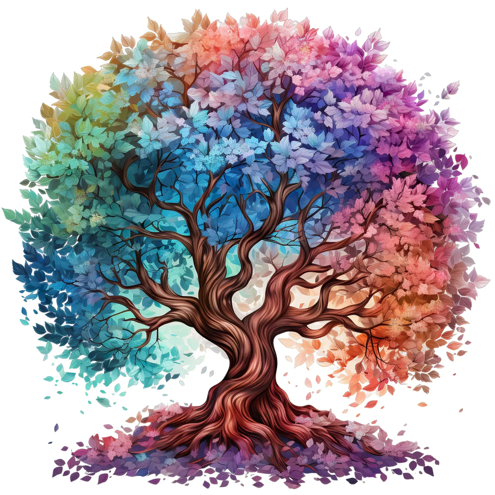 Albero della vita colorato pellicola backlit da Spiritual Touch