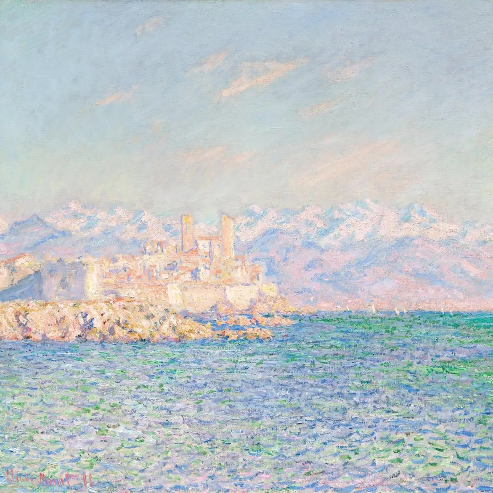 Monet - Antibes (afternoon effects) carta hahnemühle da apoloprints
