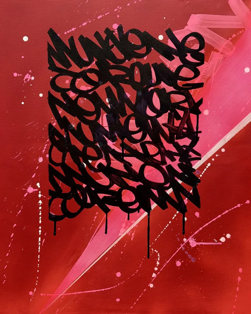 Red Graffiti pellicola backlit da Flo Klein