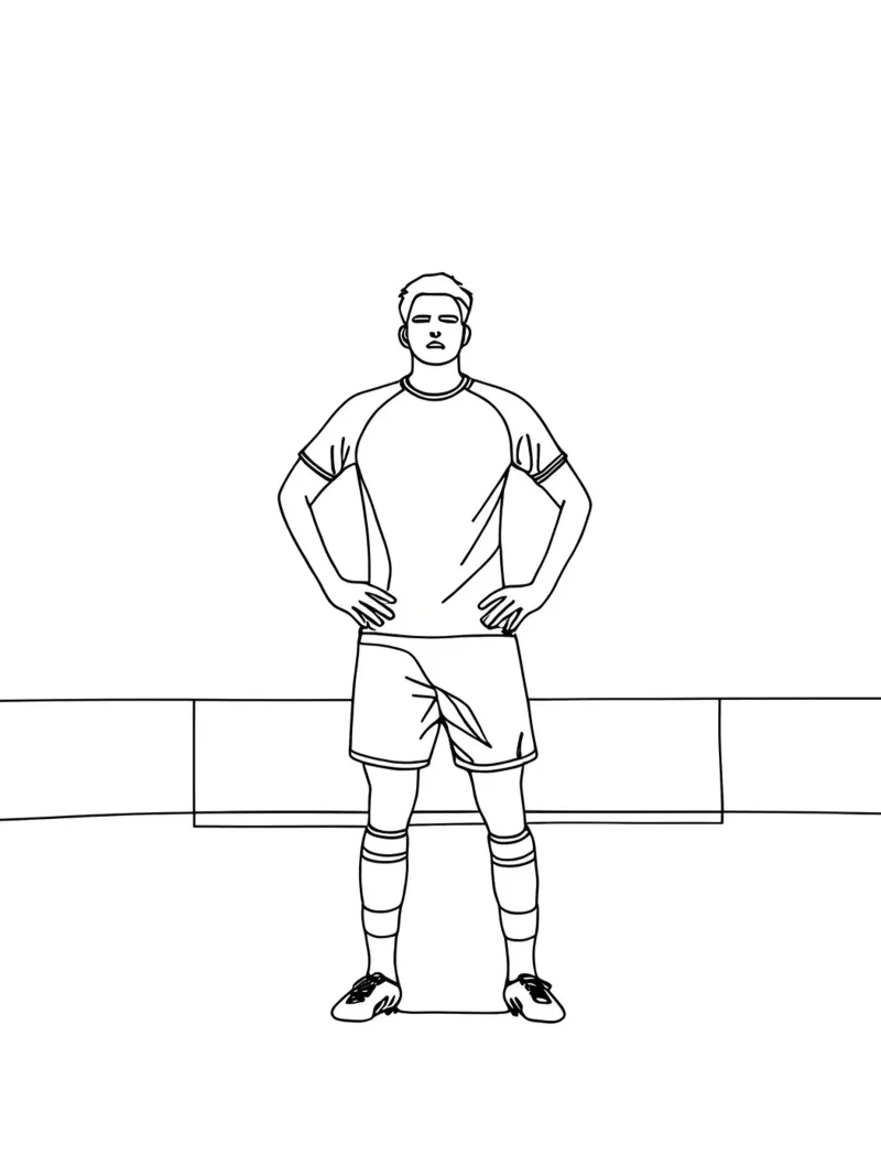 Calcio - Line art minimalista pellicola backlit da Viv Line Art