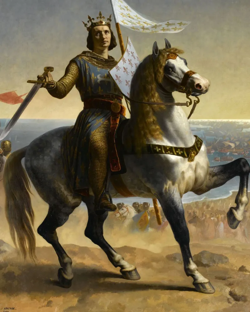 Emile Signol - Luigi IX (San Luigi), re di Francia (1844) pellicola backlit da William Store