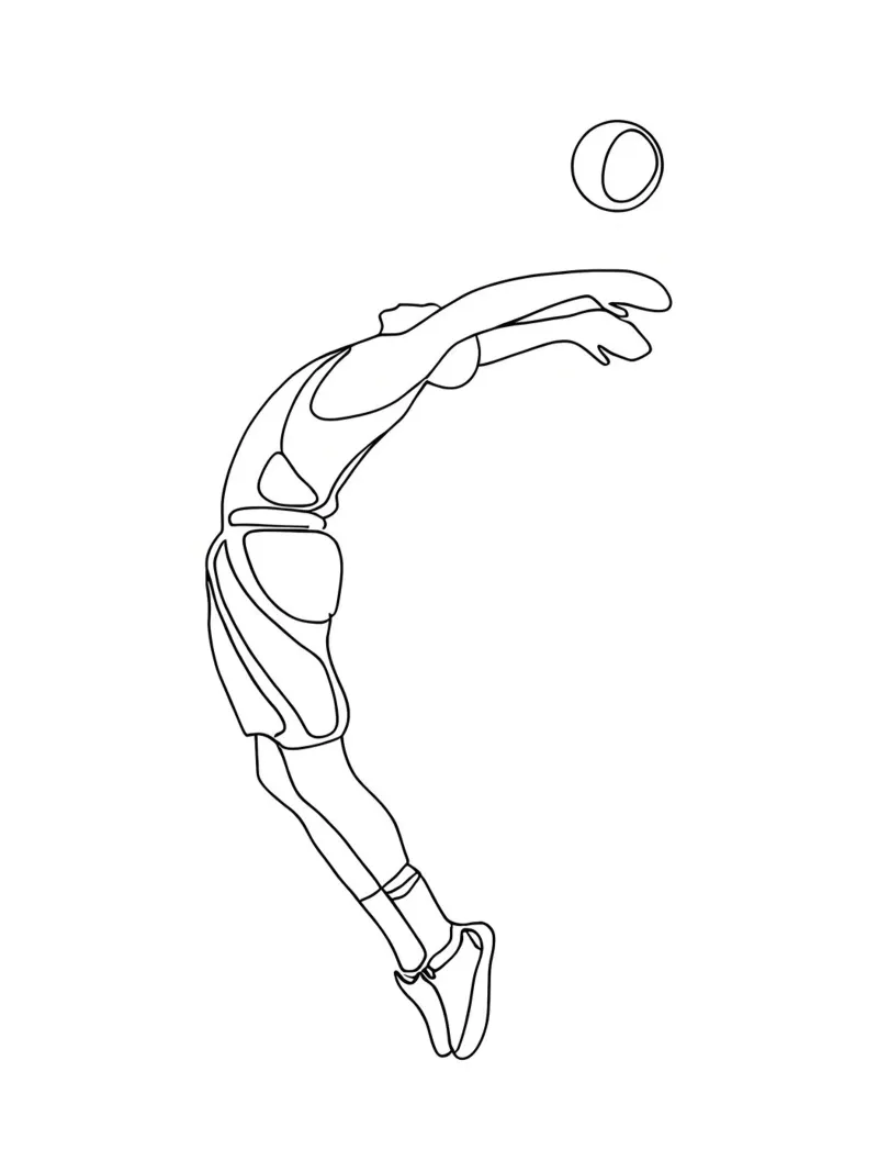 Baketball Player - Minimalist Line Art alu-dibond by Viv Line Art