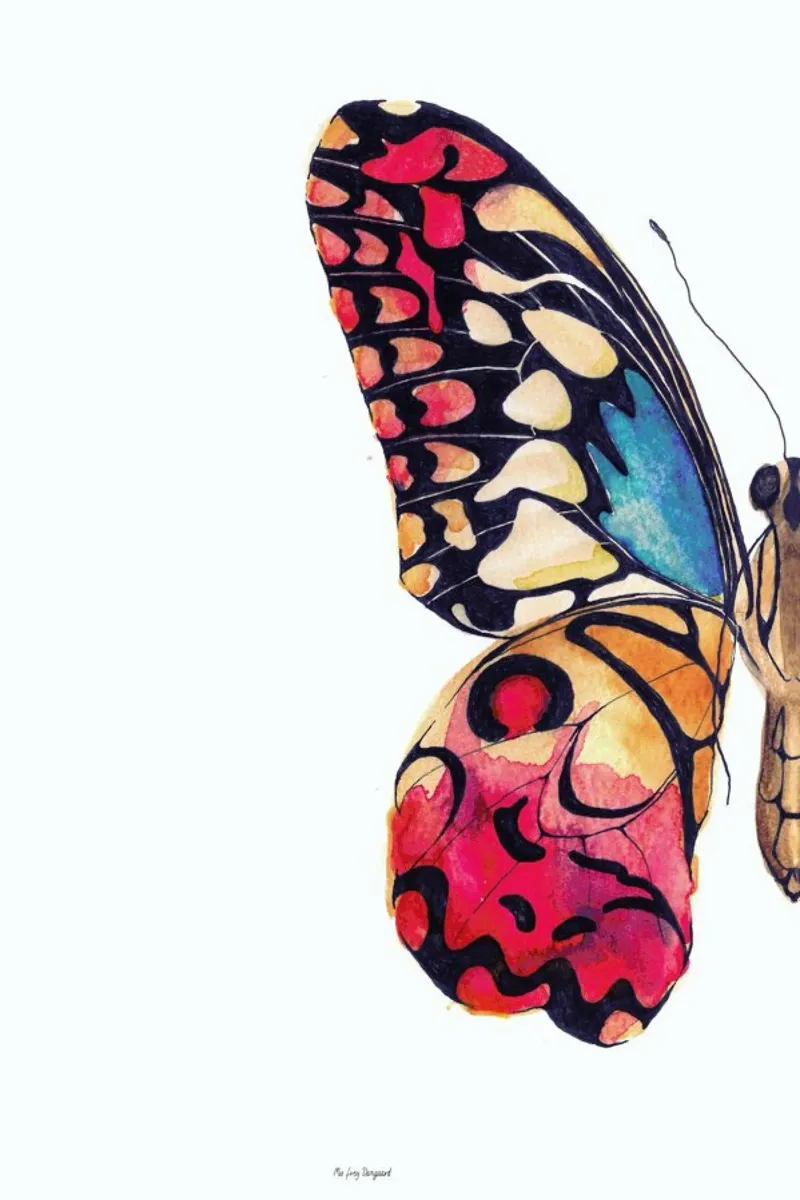 Butterfly Left poster van Mie Frey Damgaard