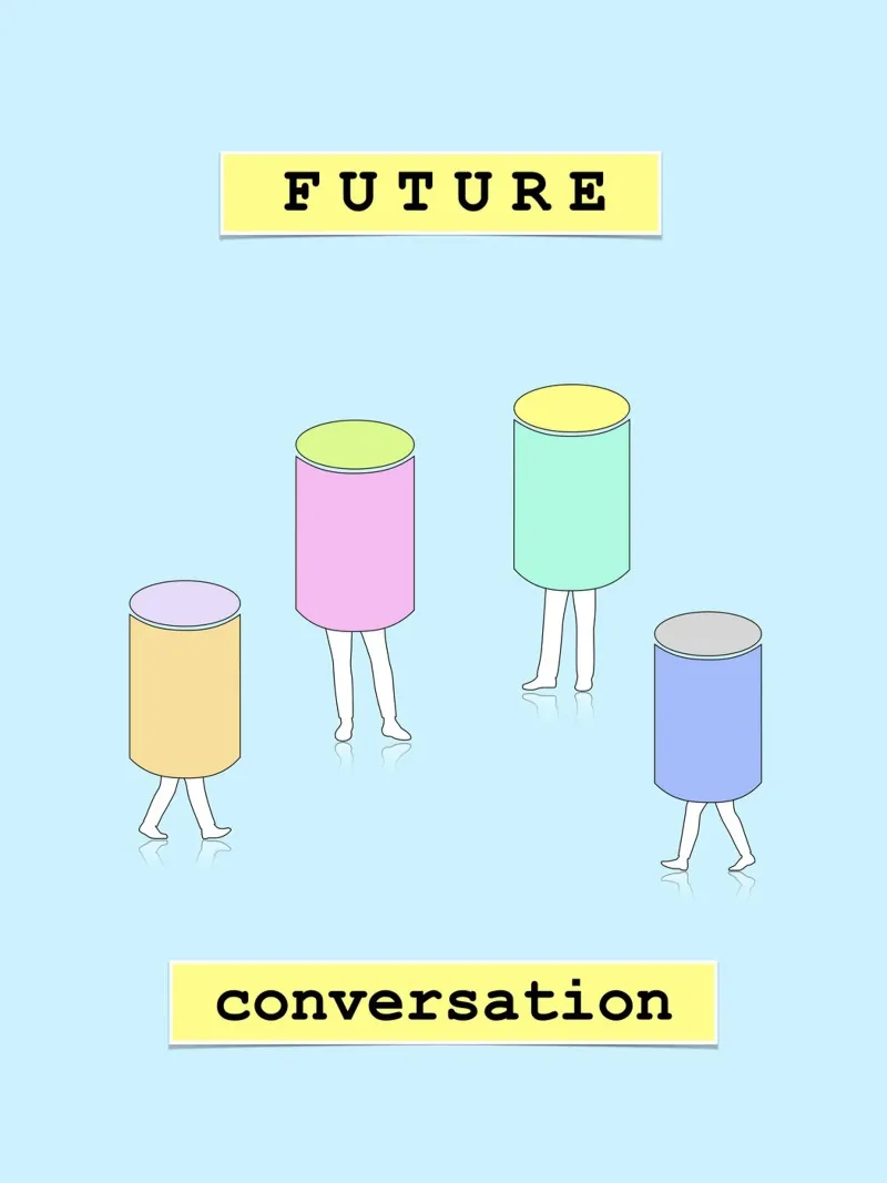 FUTURE conversation poster con telaio in plastica da natural neutral