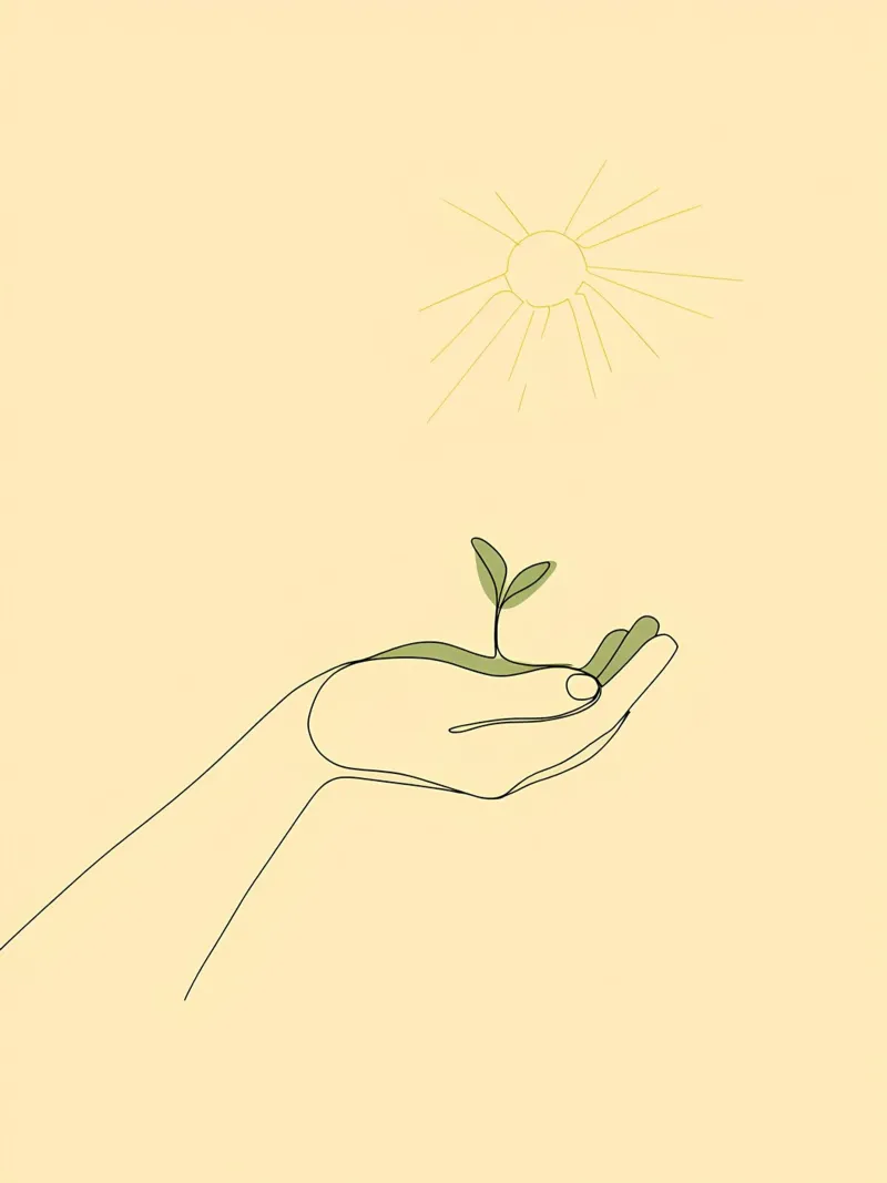 Save Trees - Minimalist Line Art canvas by Viv Line Art