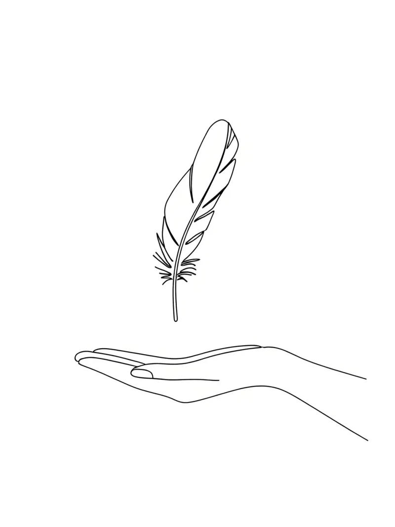 Salva gli uccelli - Line art minimalista pellicola backlit da Viv Line Art