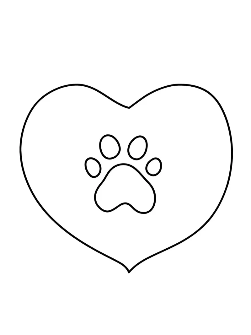 Amore di zampa - Line art minimalista pellicola backlit da Viv Line Art