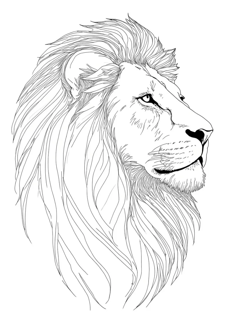Zodiaco del Leone - Line art minimalista poster con telaio in plastica da Viv Line Art