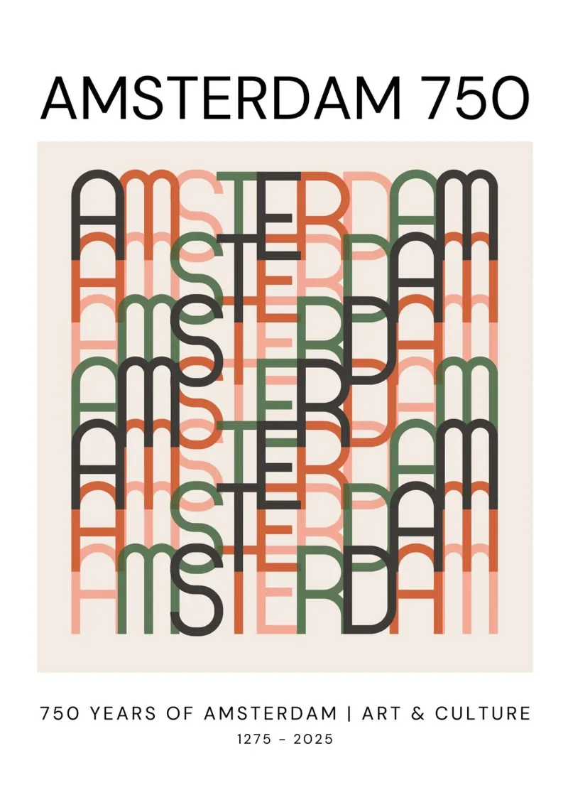 Amsterdam 750 – #2 – Classic Edition poster con telaio in plastica da Hightown Design