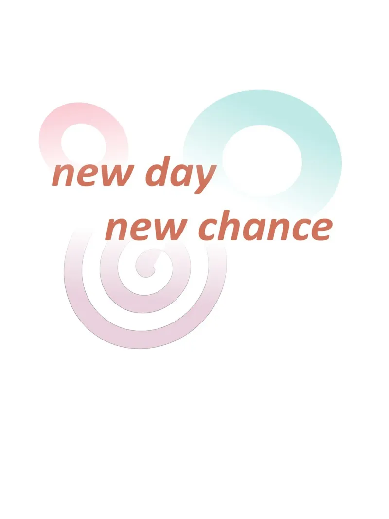 Geometric shapes with the slogan new day new chance canvas by Something for you